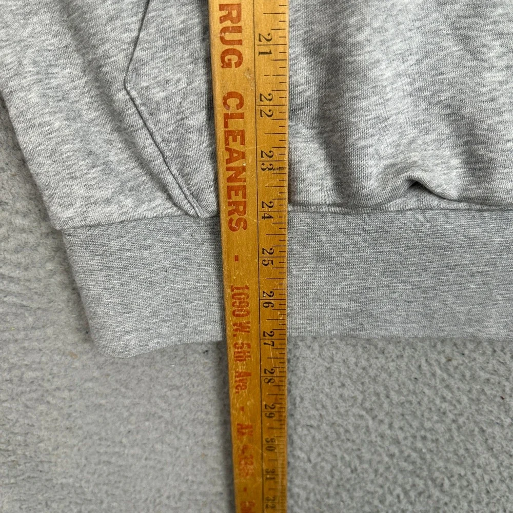 NEW Adidas Hoodie Mens Small Pullover Fleece Grey Heather Sweatshirt Logo Pocket